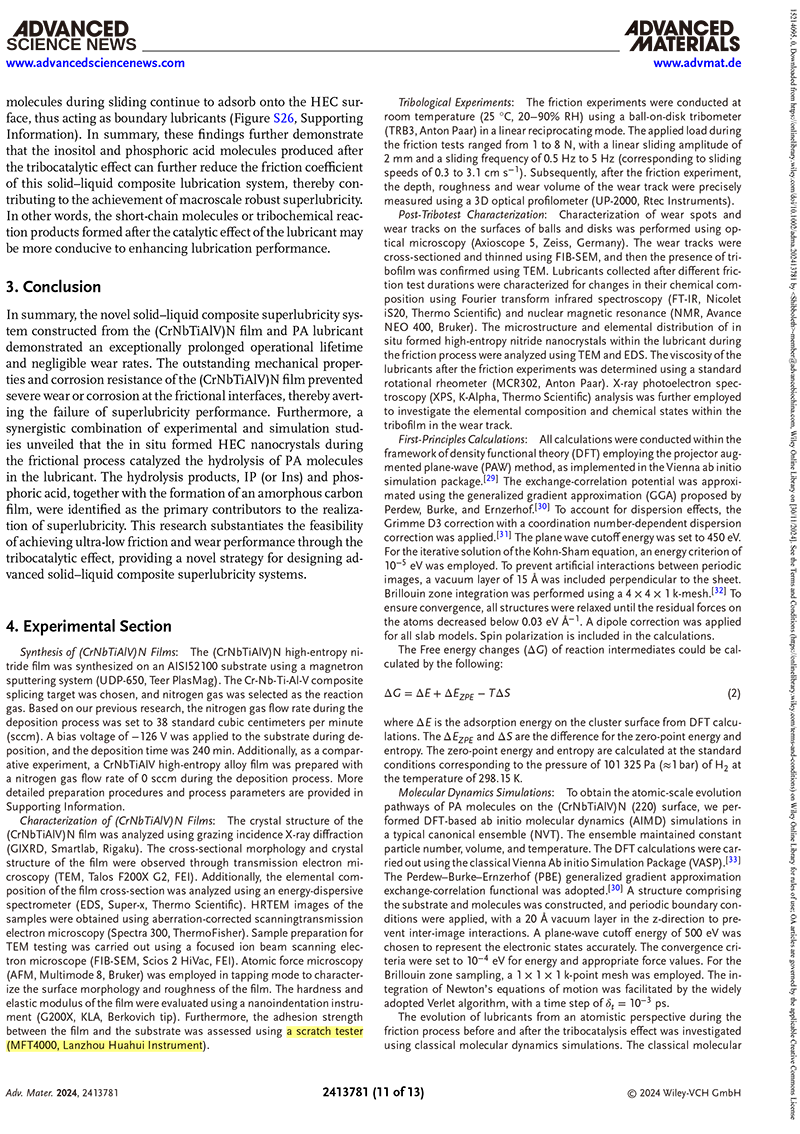 Macro‐Superlubricity Induced by Tribocatalysis of High‐Entropy Ceramics-11.png